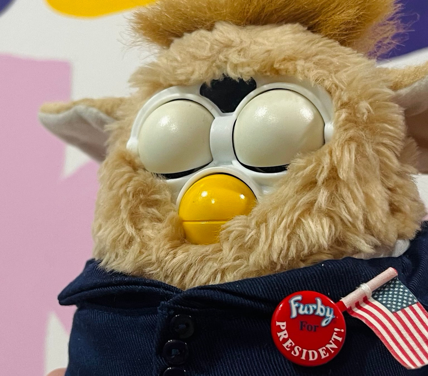 Vintage 2000 President Furby - Working with voice and tag! No eyelashes