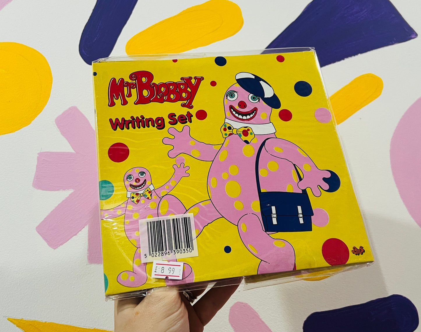 Vintage Mr Blobby 1992 writing set - complete