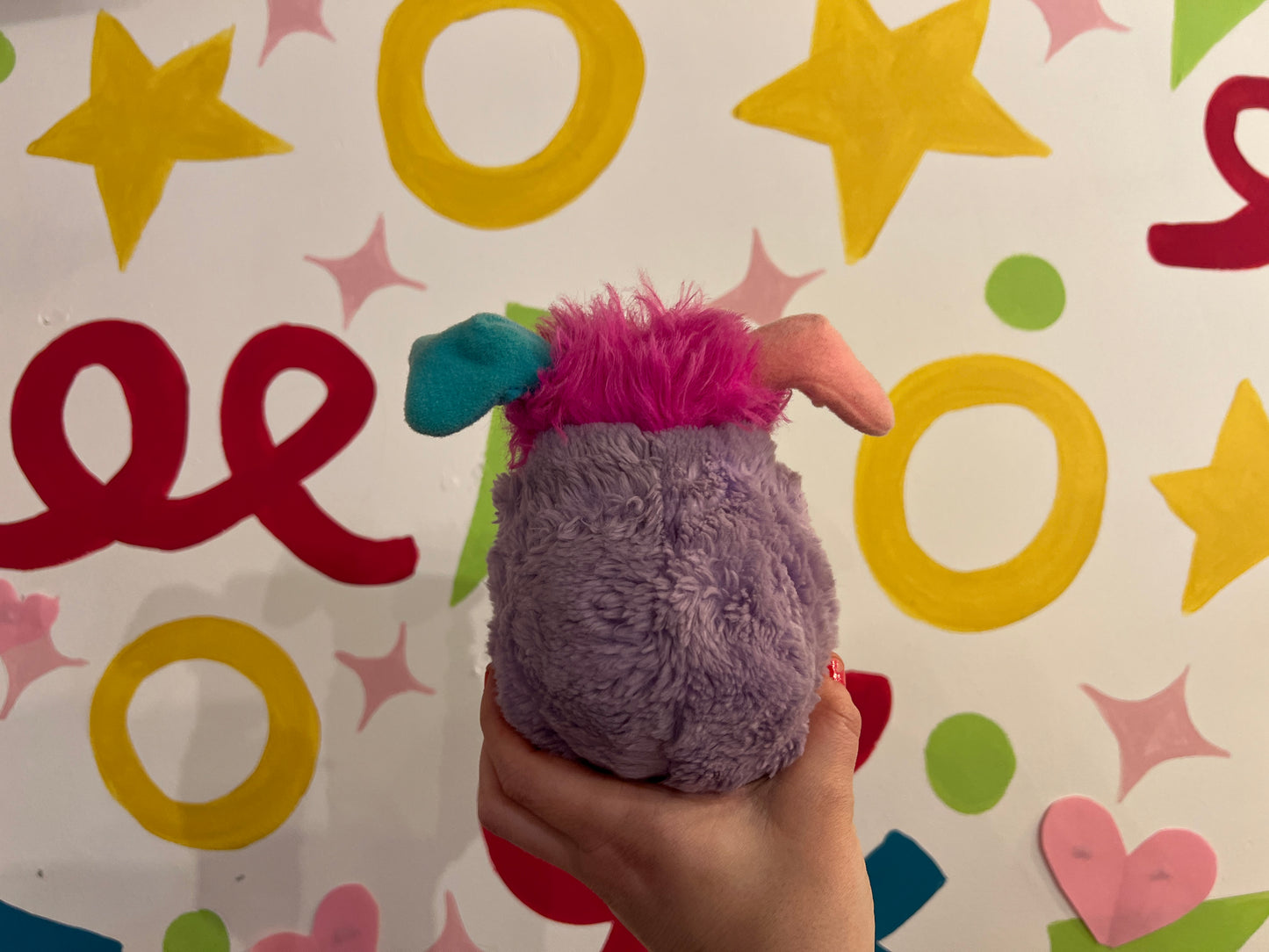 Vintage 7" 1980s mini purple and pink Popples plush