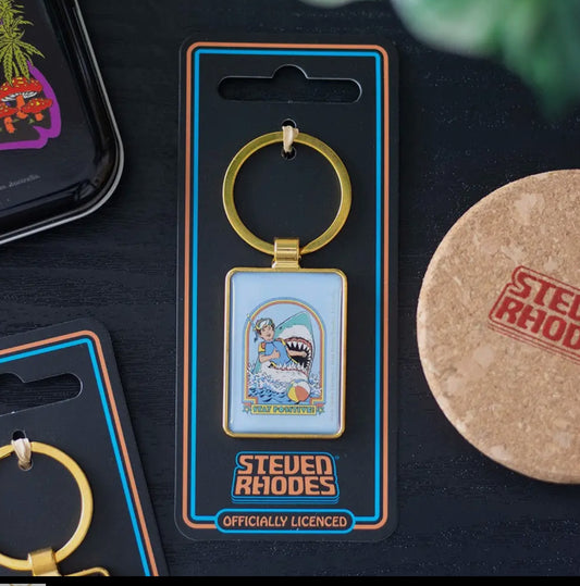 Stay Positive Keyring By Steven Rhodes