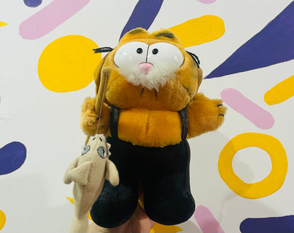 Rare Vintage 1980s fishing Garfield plush