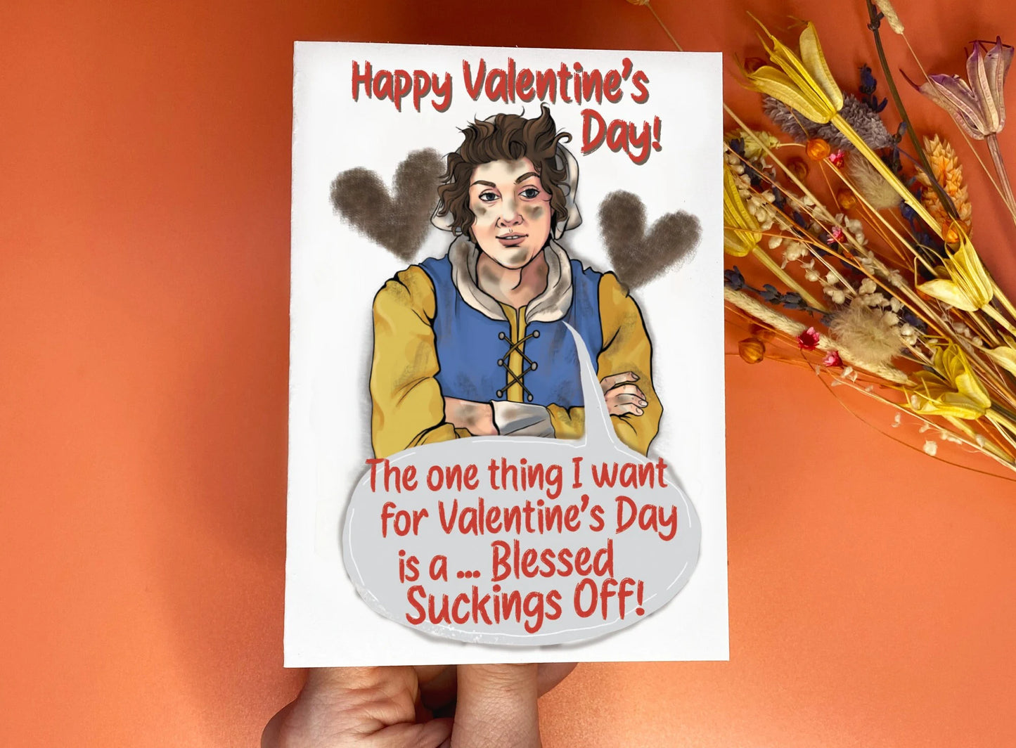 Happy Valentine’s Day - Sucked Off Mary from TV Show Ghosts inspired Card