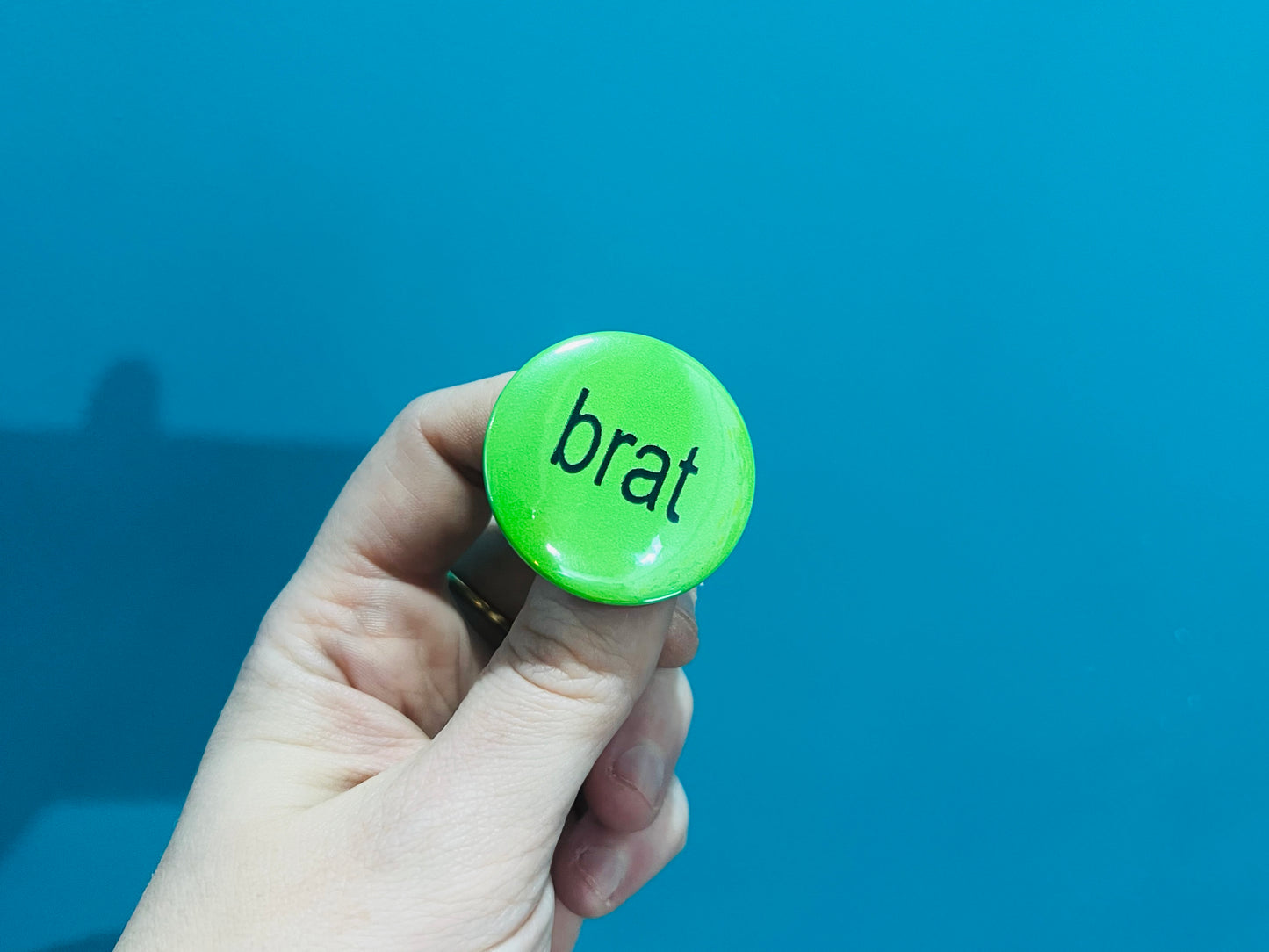 Brat Button Pin Badge