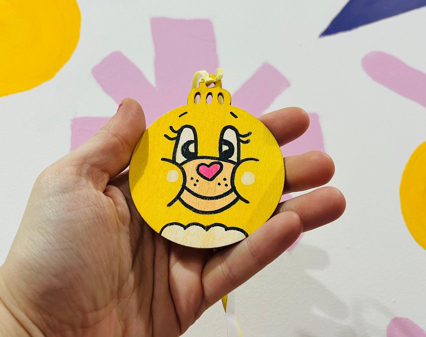 Care Bears inspired wooden bauble