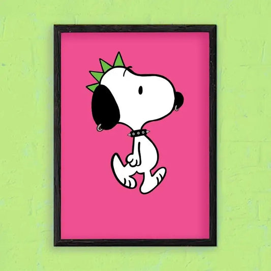 Punk Rock Beagle A3 print