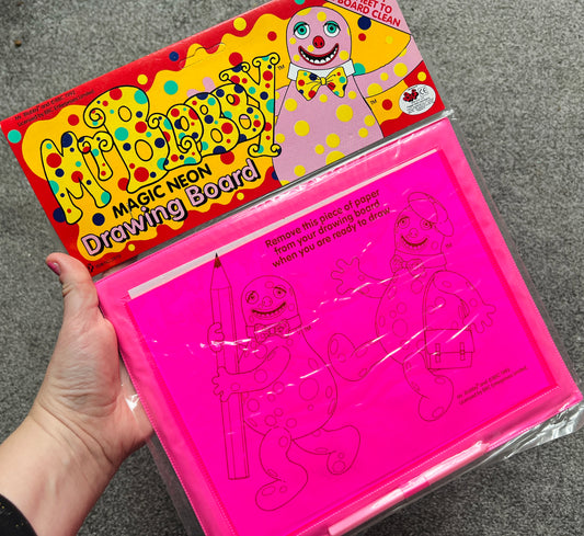 Official Mr Blobby 1992 Magic Neon Drawing Board