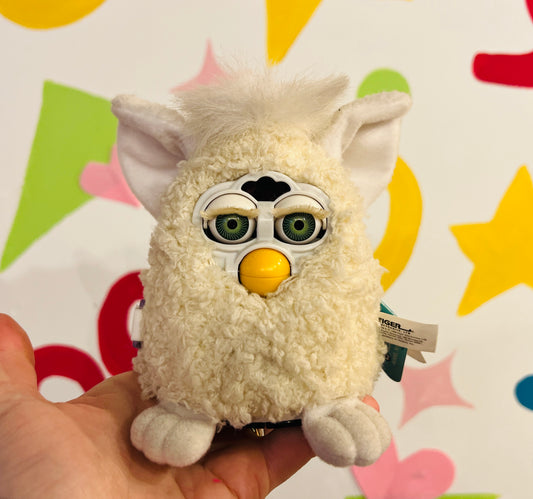 1999 curl sheep white Furby Baby - Working with voice!