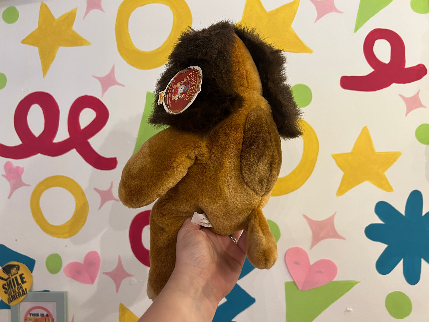 1996 Barker’s Roger Manning /Birthdays soft dog toy