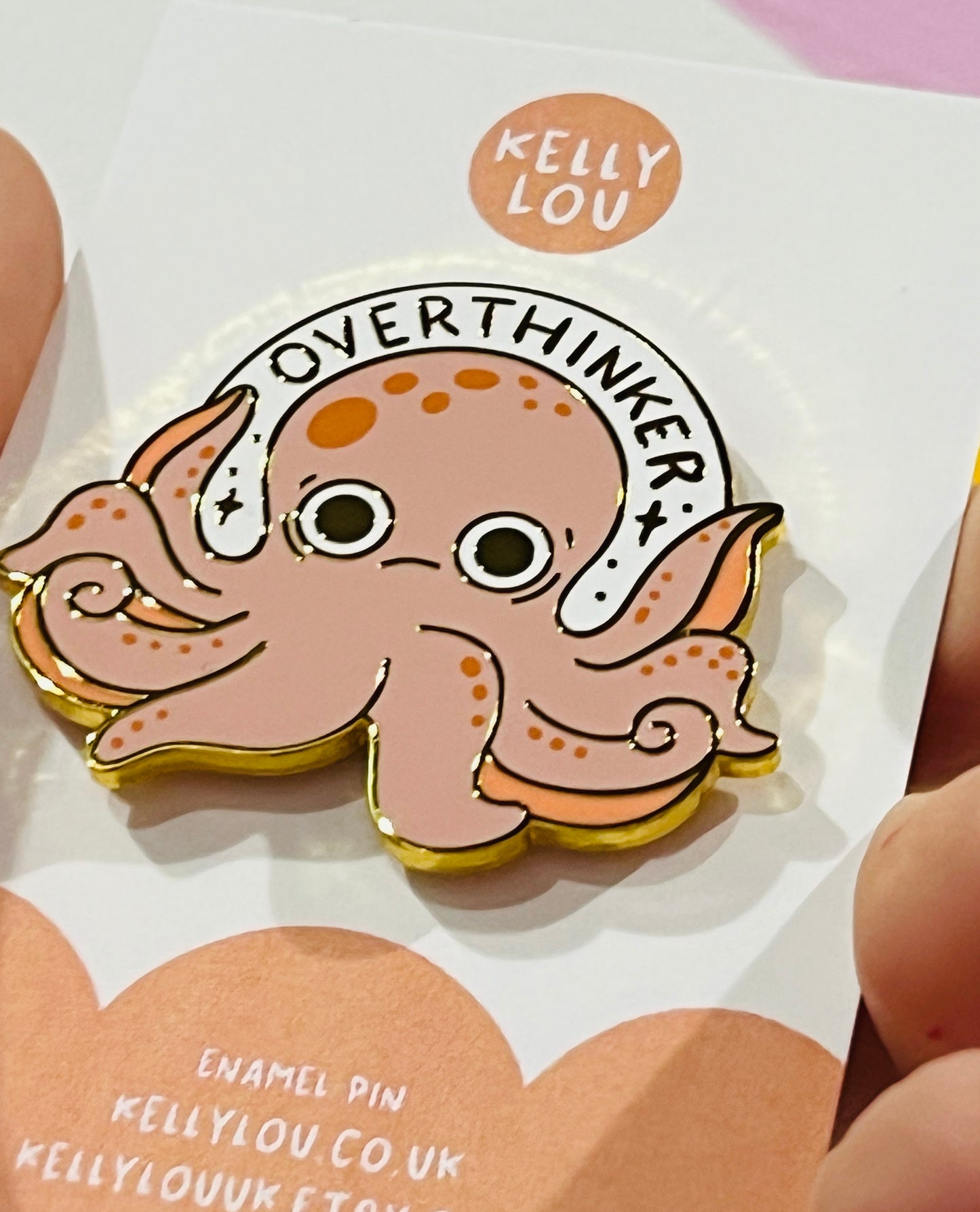 Overthinker pin badge