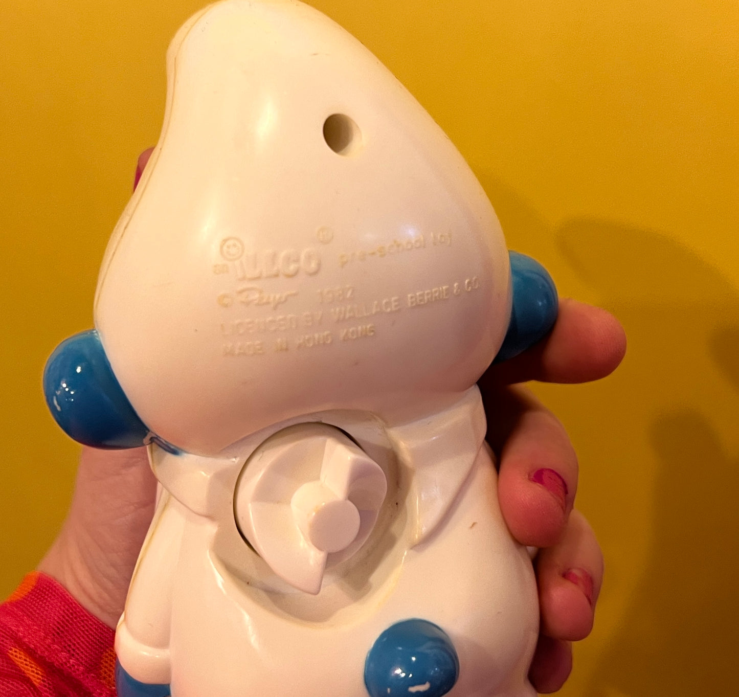 Official 1982 Smurf wind up toy musical Figure