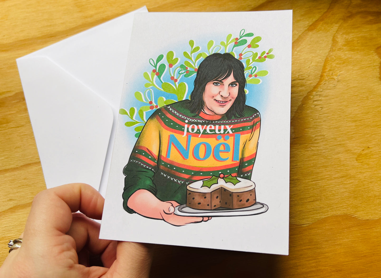 Joyeux Noël Fielding Bake Off inspired Christmas card