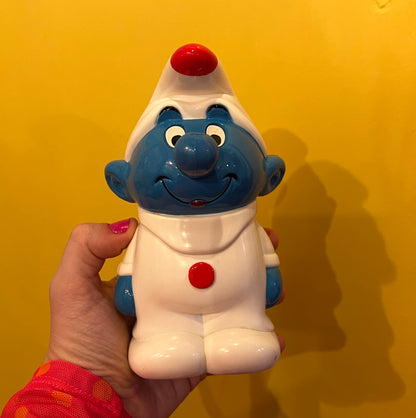 Official 1982 Smurf wind up toy musical Figure