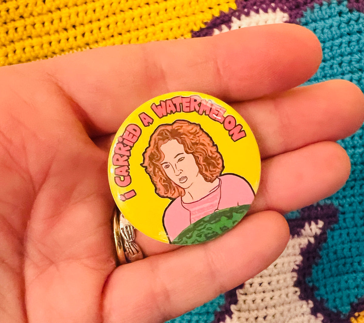 I Carried a Watermelon button inspired Badge
