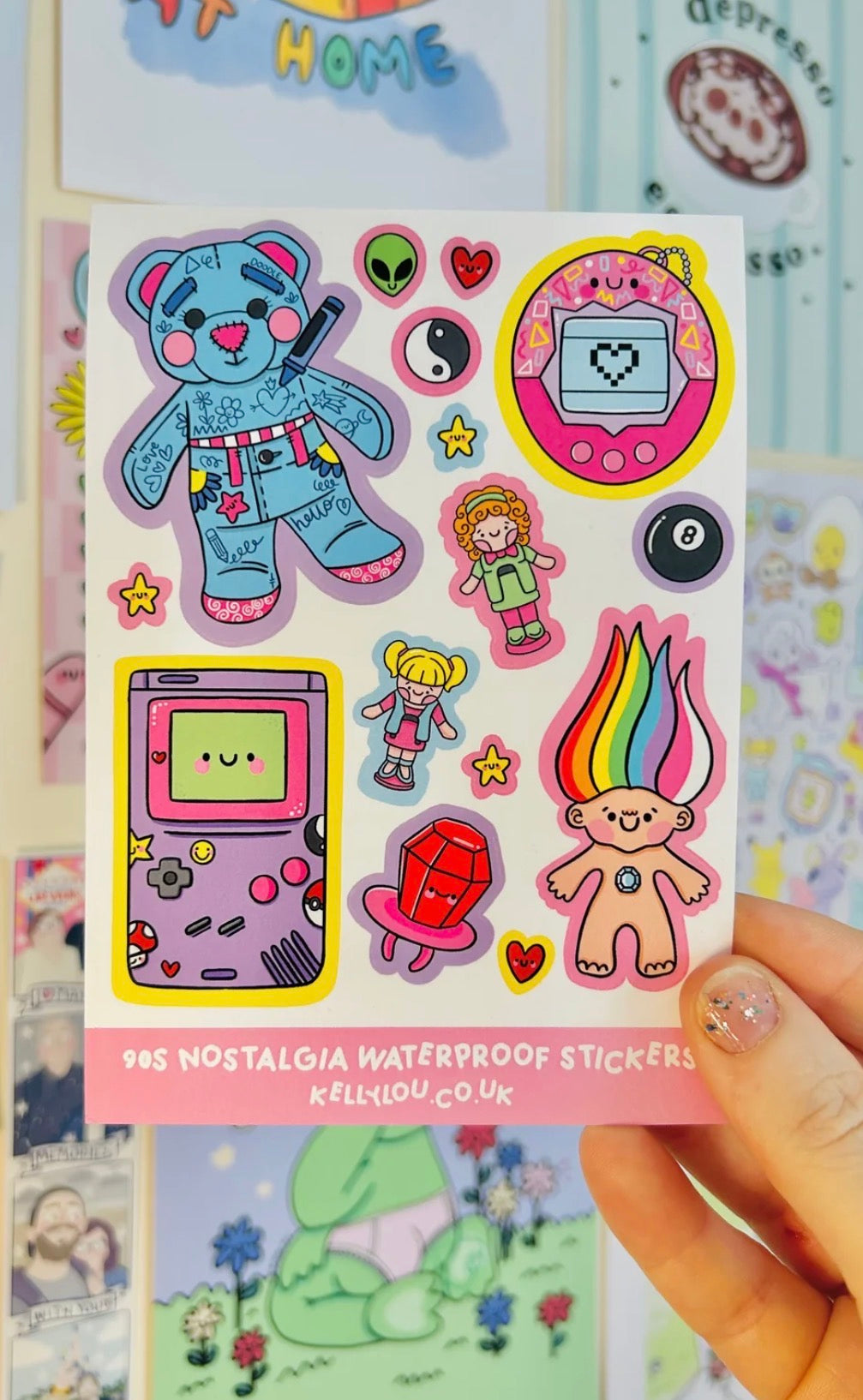 90s Nostalgia Inspired A6 Vinyl Sticker Sheet