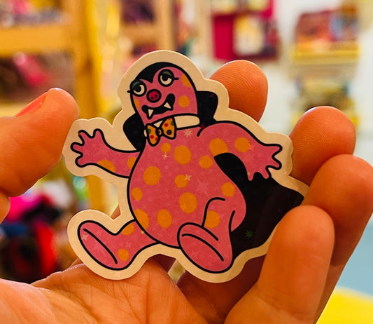 Blobby vampire Shiny Vinyl sticker
