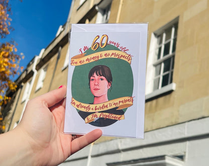 PERSONALISED I'm 27 Years Old Pride & Prejudice/Charlotte Lucas inspired Birthday Card