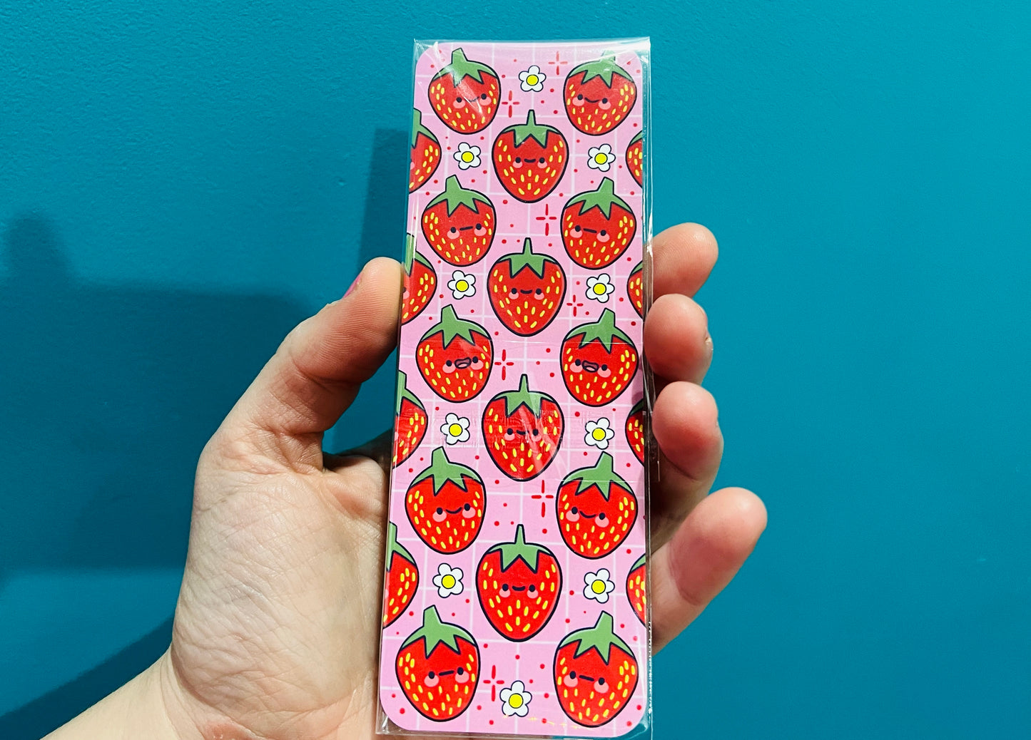 Berry Cute Strawberries / Worms Bookmark