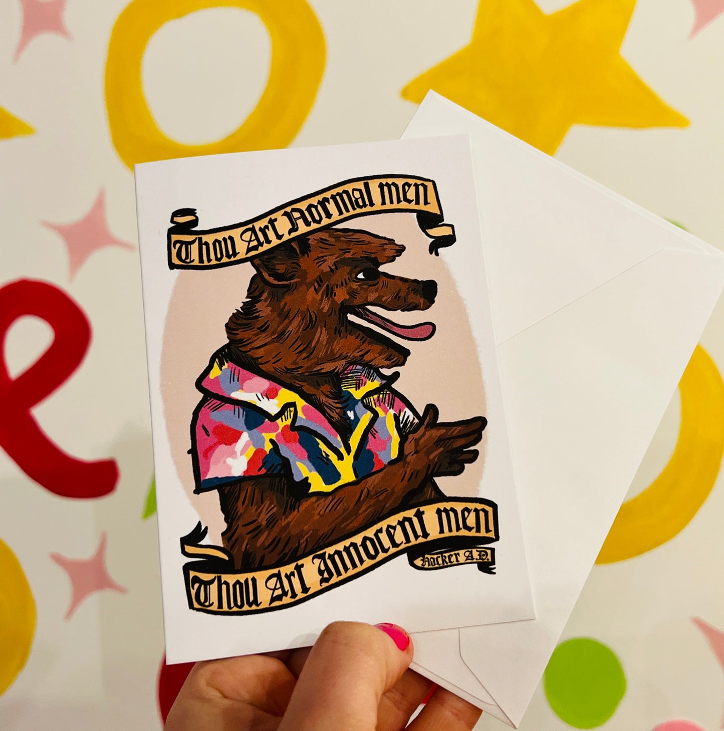 Thou Art Normal Men -  Medieval Hacker the Dog inspired Card