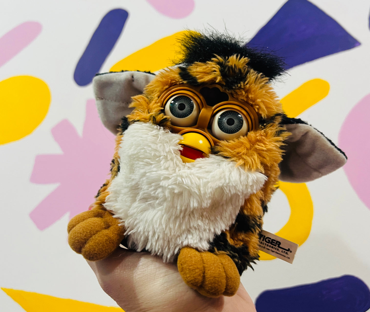 Vintage 1998 tiger print Furby - moves but is voiceless