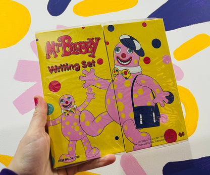 Vintage Mr Blobby 1992 writing set - complete