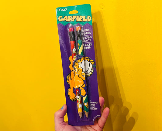 Official vintage Garfield pencil set in packaging