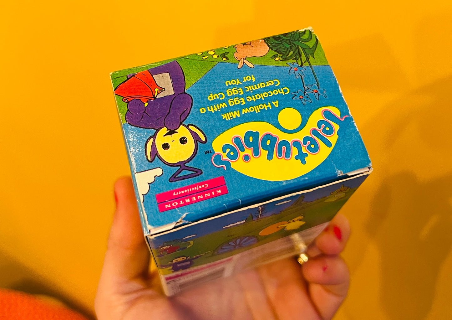 1999 Tinkywinky Teletubby Easter egg boxed egg cup
