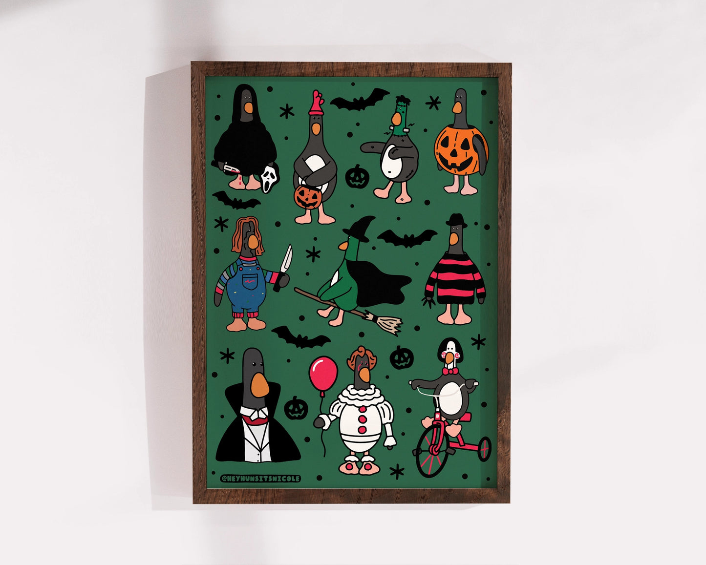 Spooky Feathers A4 Print