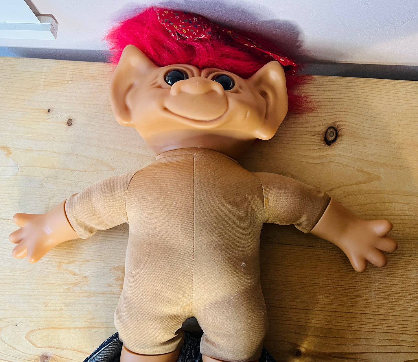 1987 Uneeda large Troll with rare personal tag