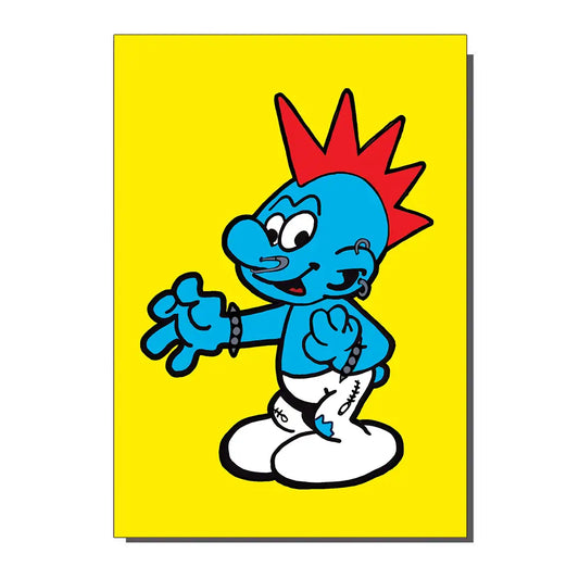 Punk Smurf Inspired Card
