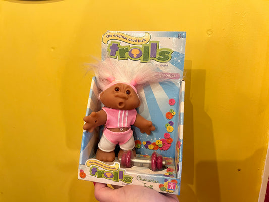 Boxed Rare 2005 original Good Luck Aerobics character DAM Troll