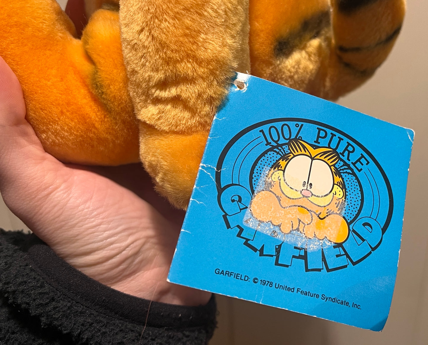 Vintage 1981 Dakin Bow Tie Garfield plush with tag