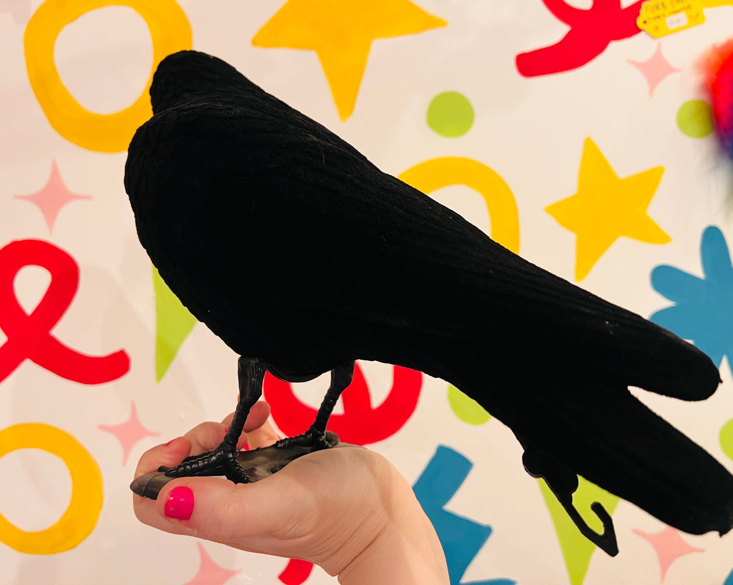 Fuzzy Crow Pals - lifelike Crow props