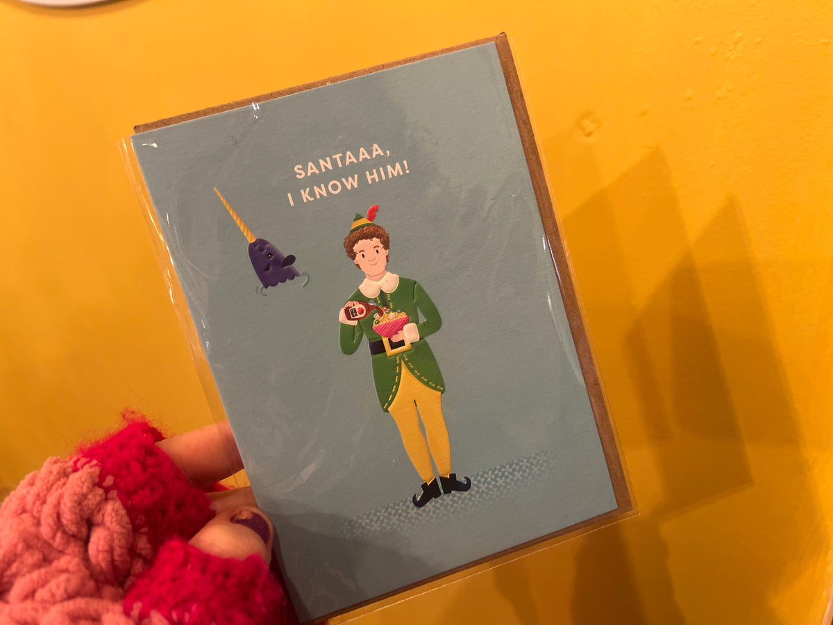 Elf themed Christmas card
