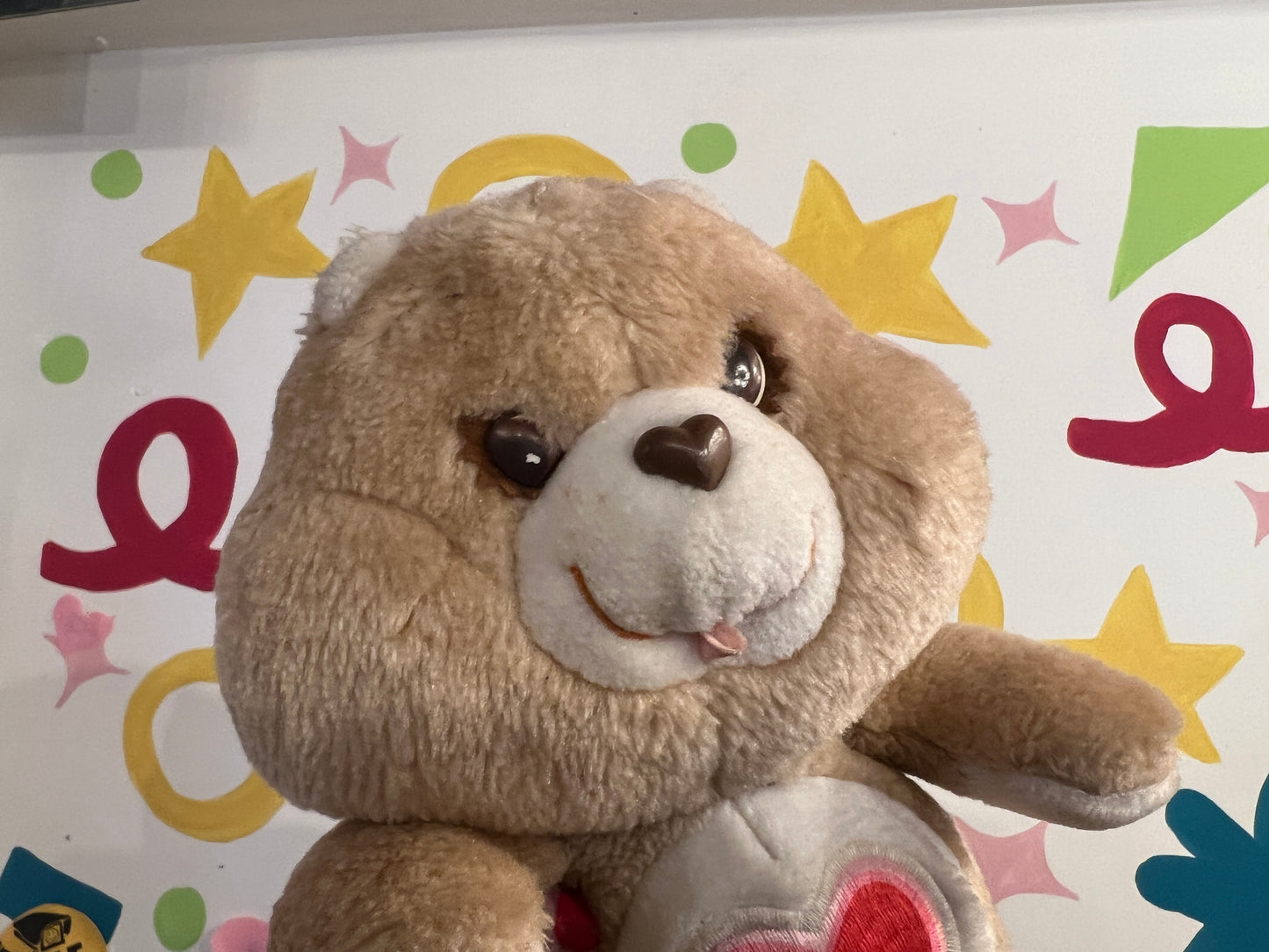 Vintage 1980s Tender Heart Bear Care Bear 13” plush