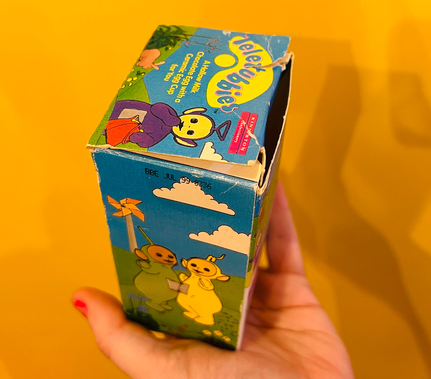 1999 Dipsy Teletubby Easter egg boxed egg cup