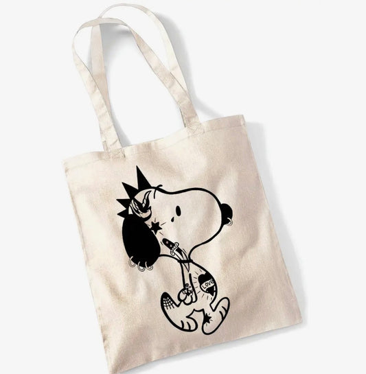 Tattoo Punk Beagle Tote Bag