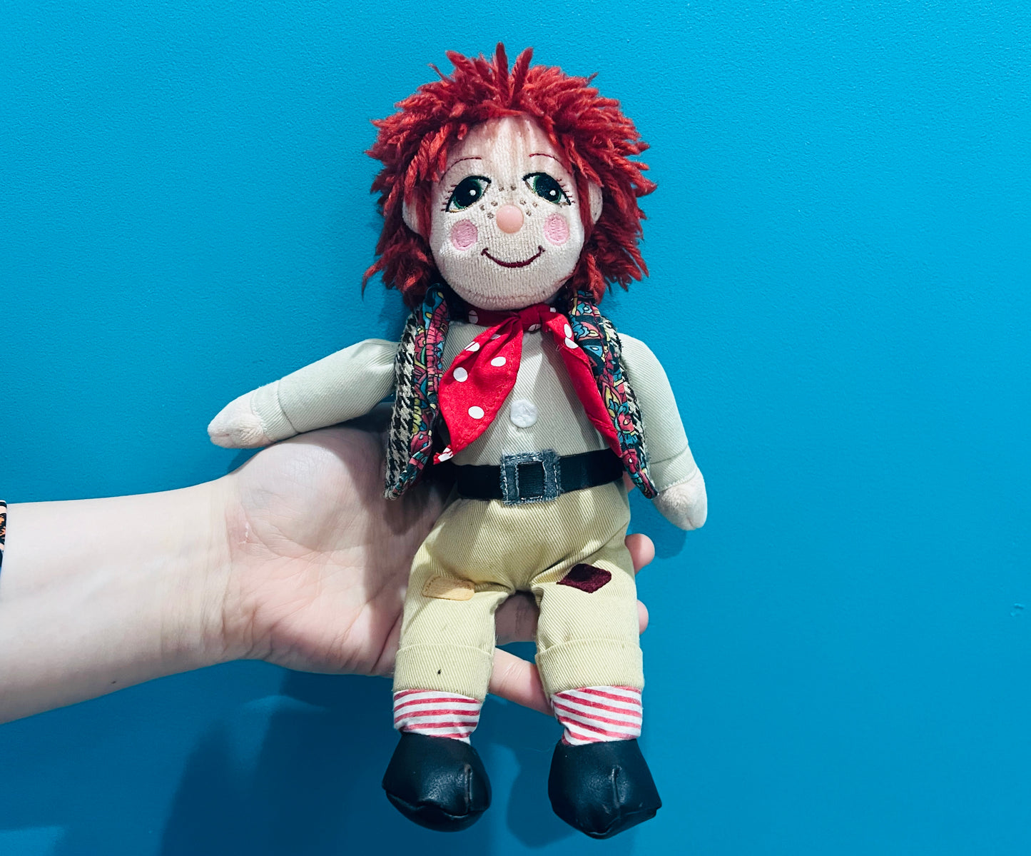 Jim from Rosie & Jim plush beanie rag doll