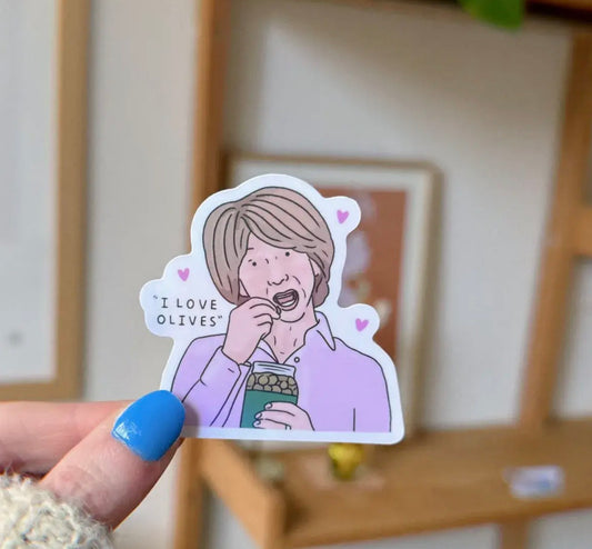 Gail Loves Olives vinyl sticker