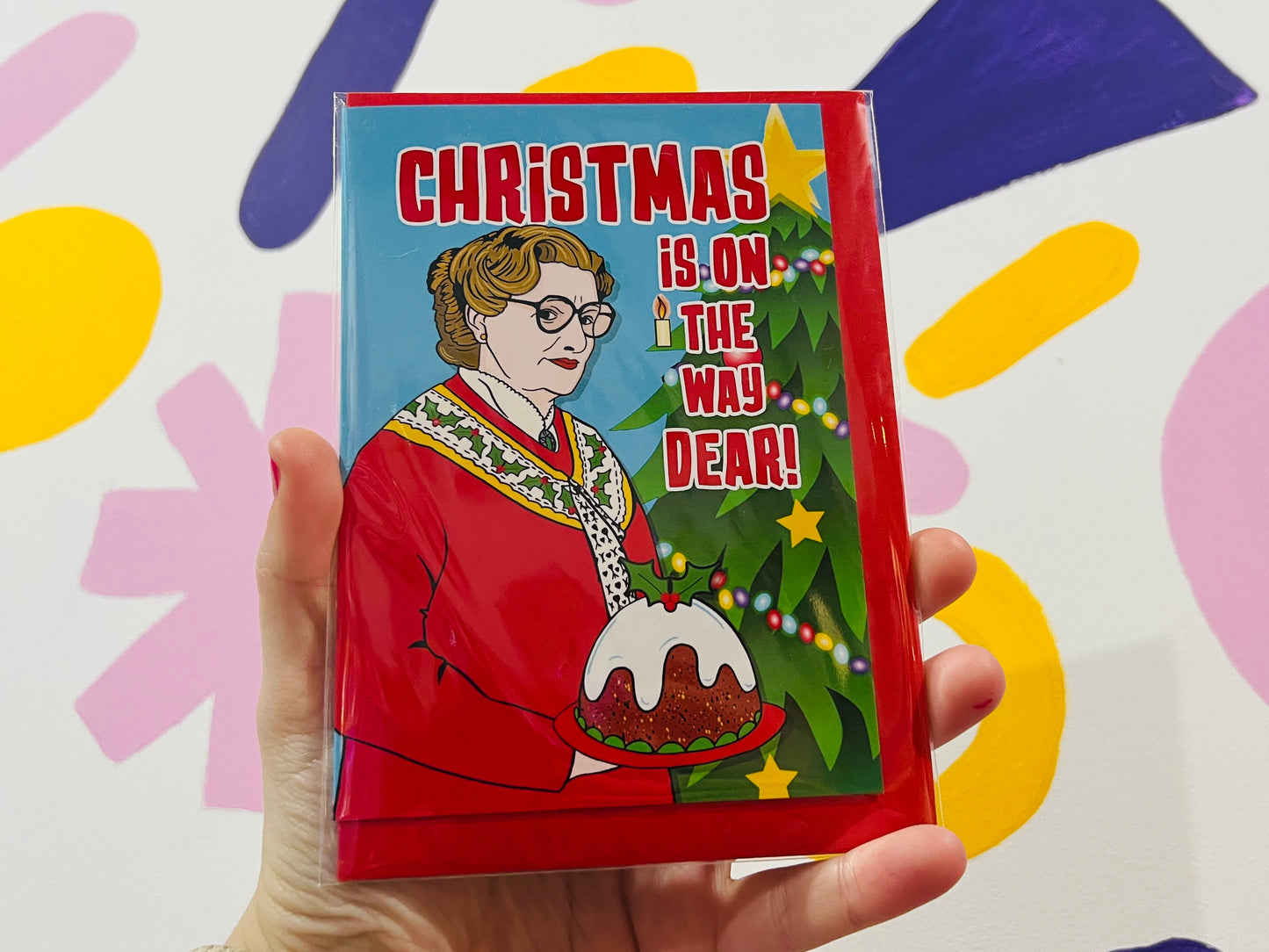 Christmas Is On The Way - Mrs Doubtfire Card