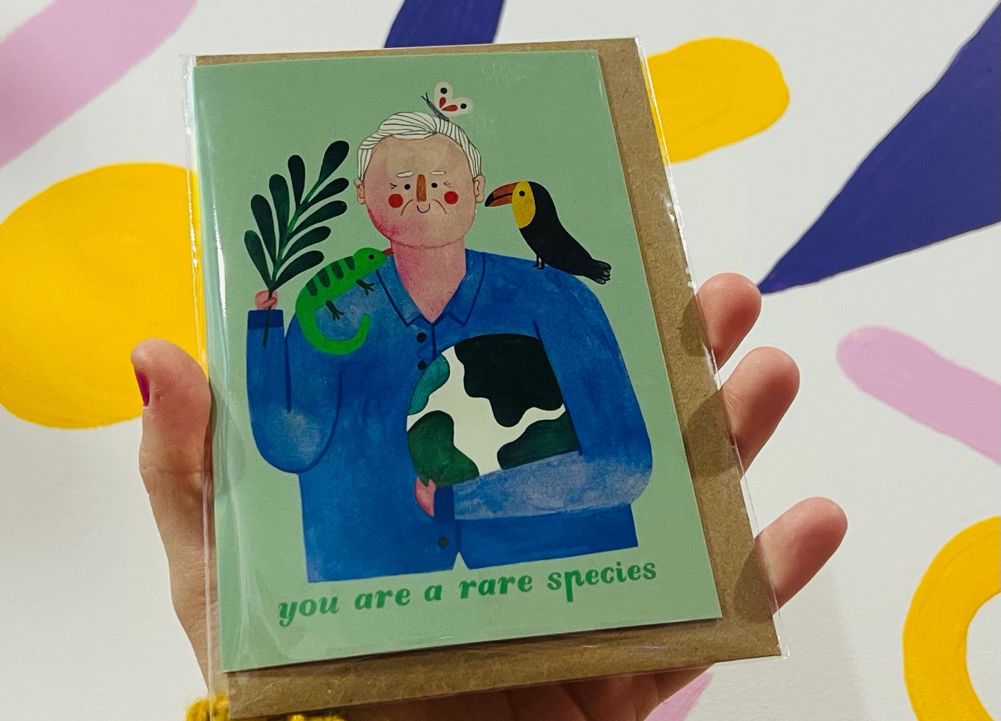 You Are a Rare Species - Attenborough inspired card