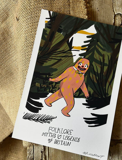 Folklore Myths & Legends Blobby inspired A4 Print