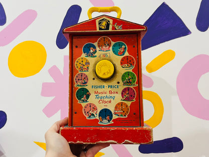 Vintage 1960’s Fisher Price teaching clock