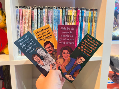 Pat Butcher / Jane McDonald / Mr Darcy / Alan Partridge inspired bookmarks