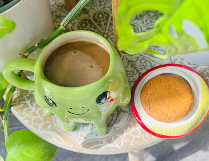 Frog Mug with Mushroom Lid