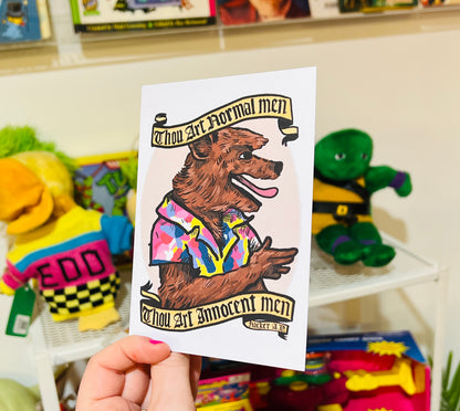Thou Art Normal Men -  Medieval Hacker the Dog inspired Card