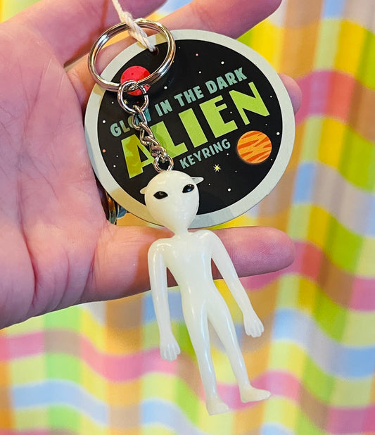 Glow in the dark Alien Keyring