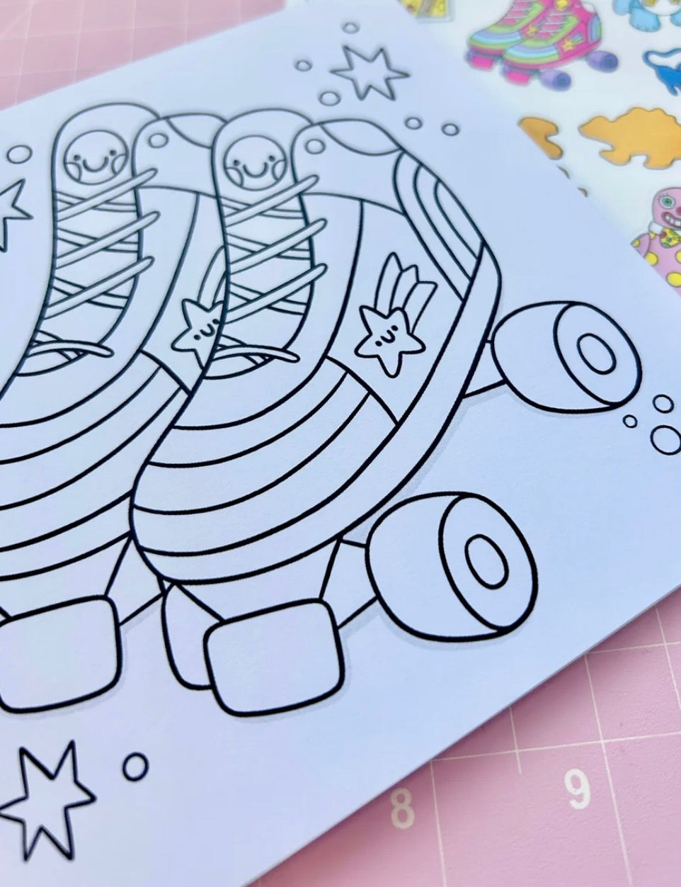 VOLUME 2 90's Nostalgia Colouring Book with free sticker sheet!