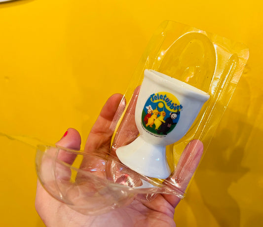1999 group Teletubby Easter egg boxed egg cup