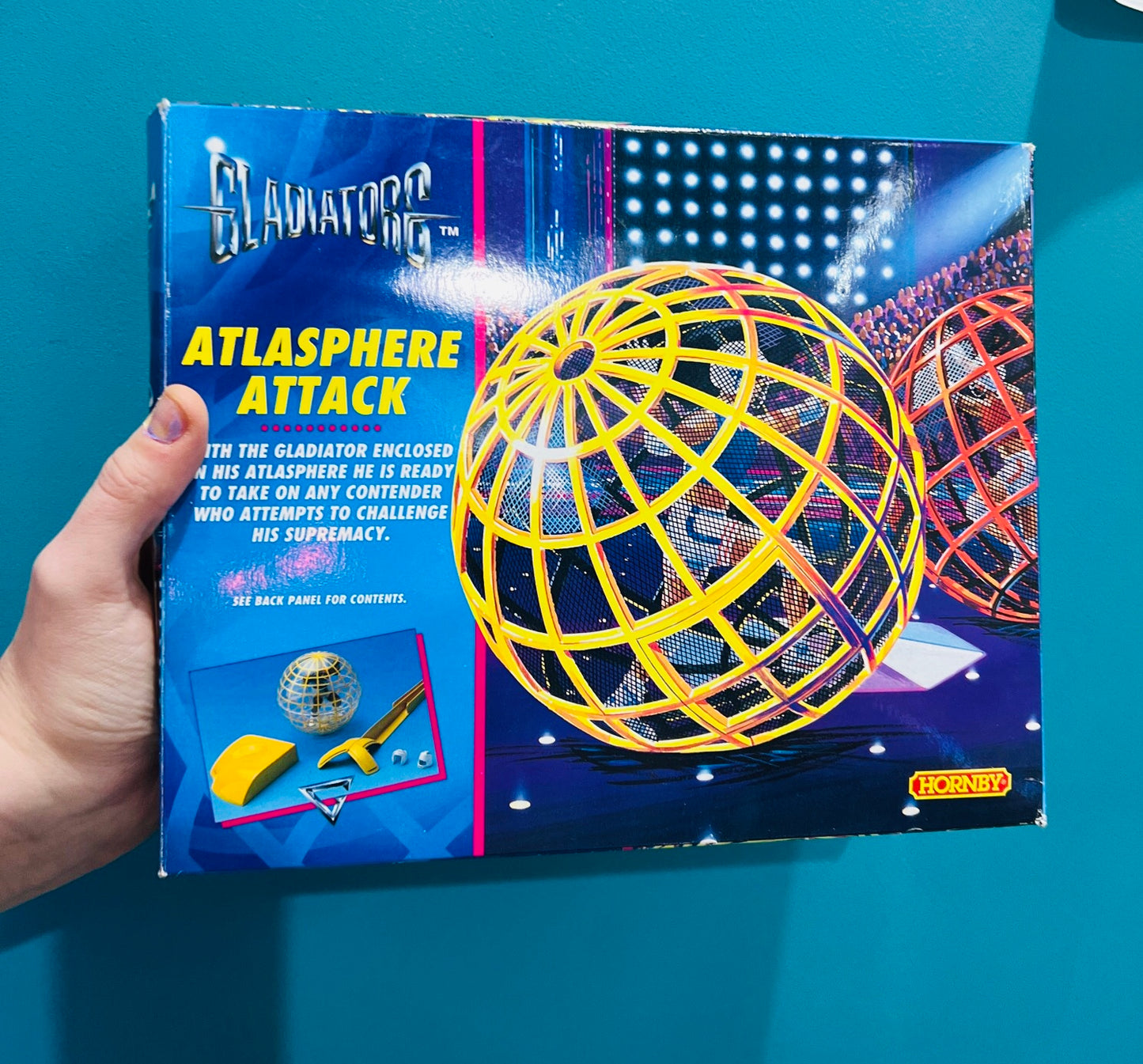 Vintage Gladiators Atlasphere Attack complete toy with box