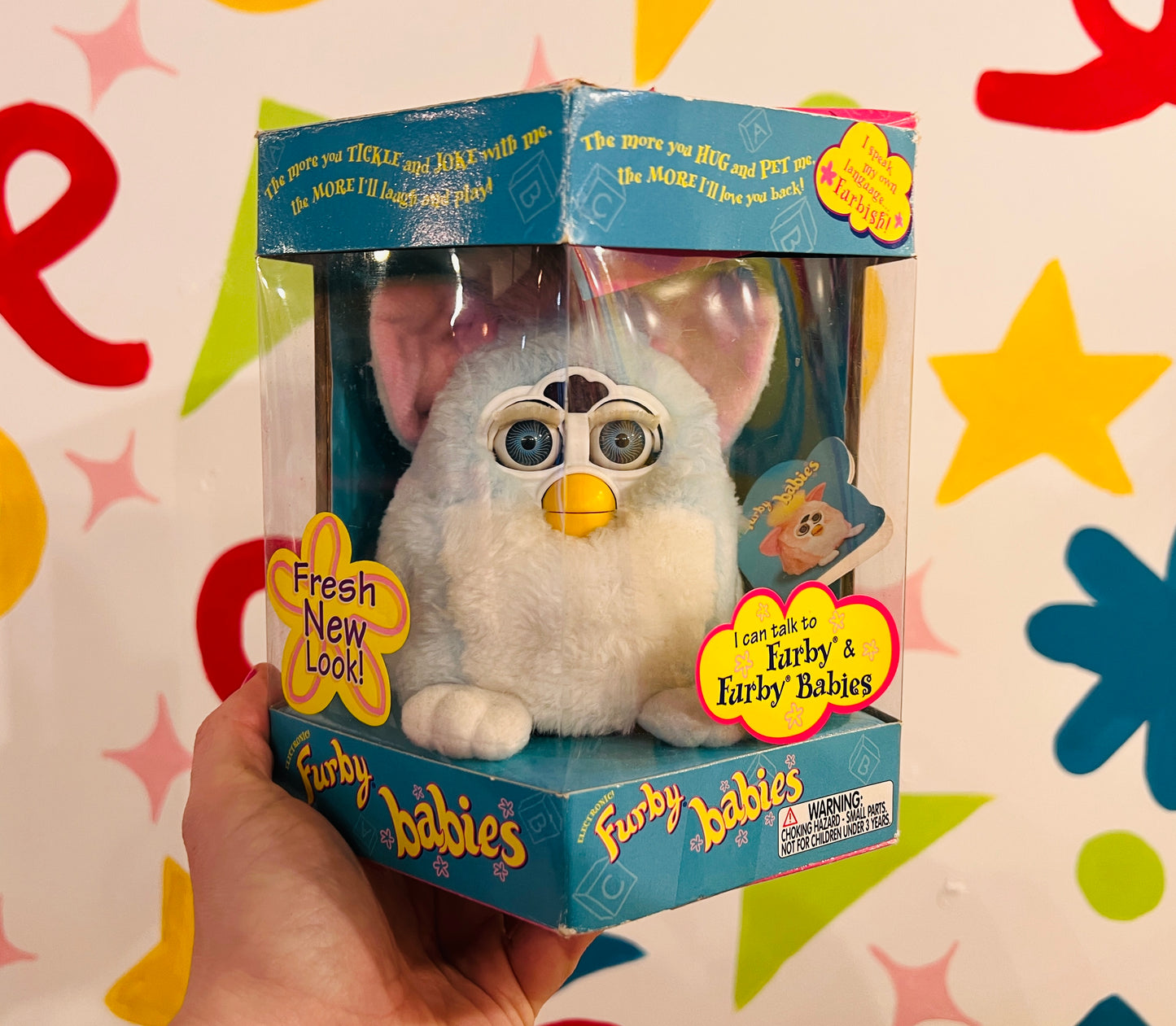 1999 Boxed Baby Blue Furby Baby - Working with voice!